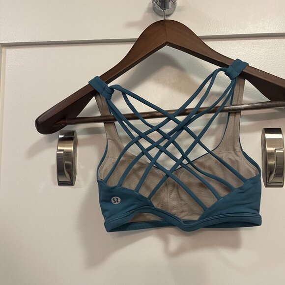 Teal Lululemon Free to Be Wild Sports Bra - Picture 2 of 3